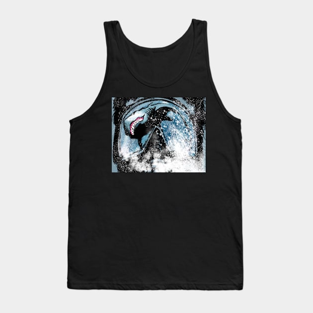 Diver Jaws Reflection Tank Top by DougSQ